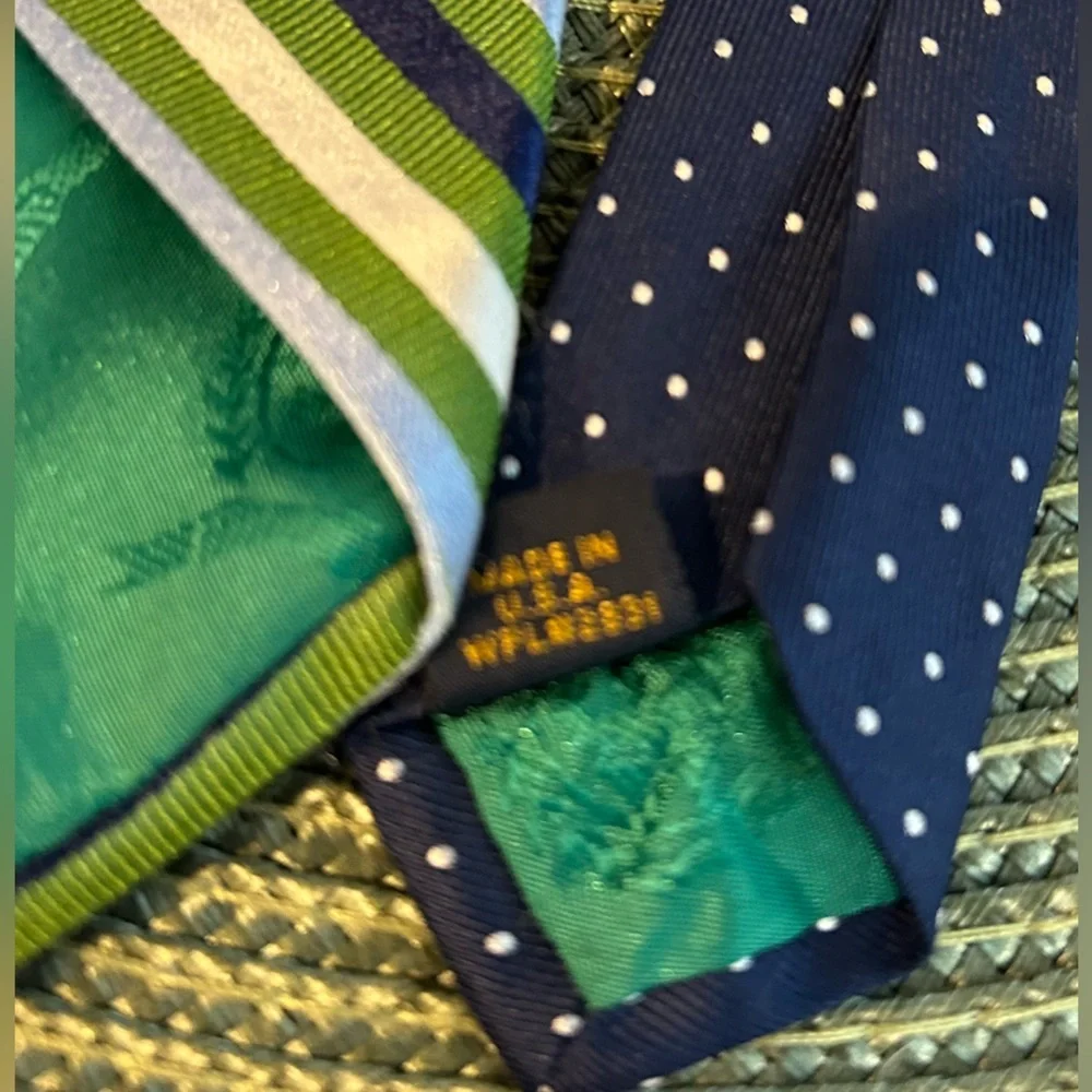 Vintage Tommy Hilfiger Silk Neck Tie Puple Blue Yellow Striped USA Made Preppy